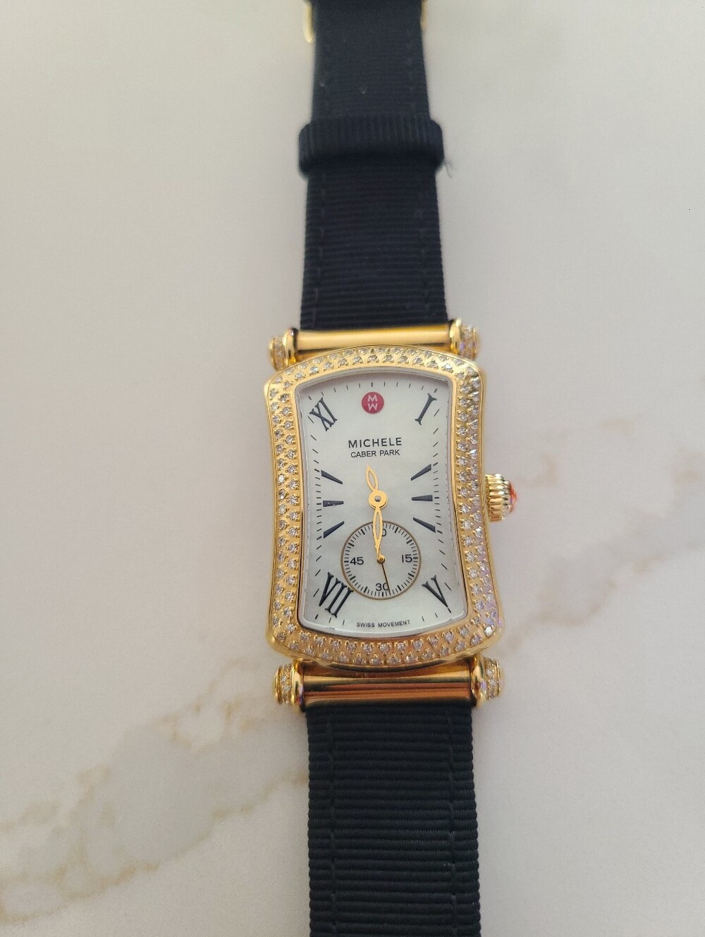 Michele Caber Park Gold Diamond Ladies Watch